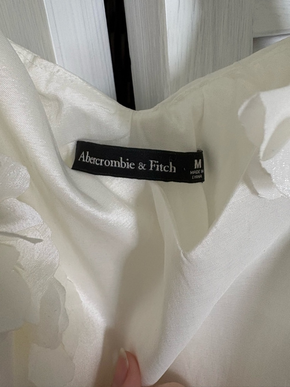 Abercrombie White Floral Appliqué Slip Dress - Picture 3 of 4